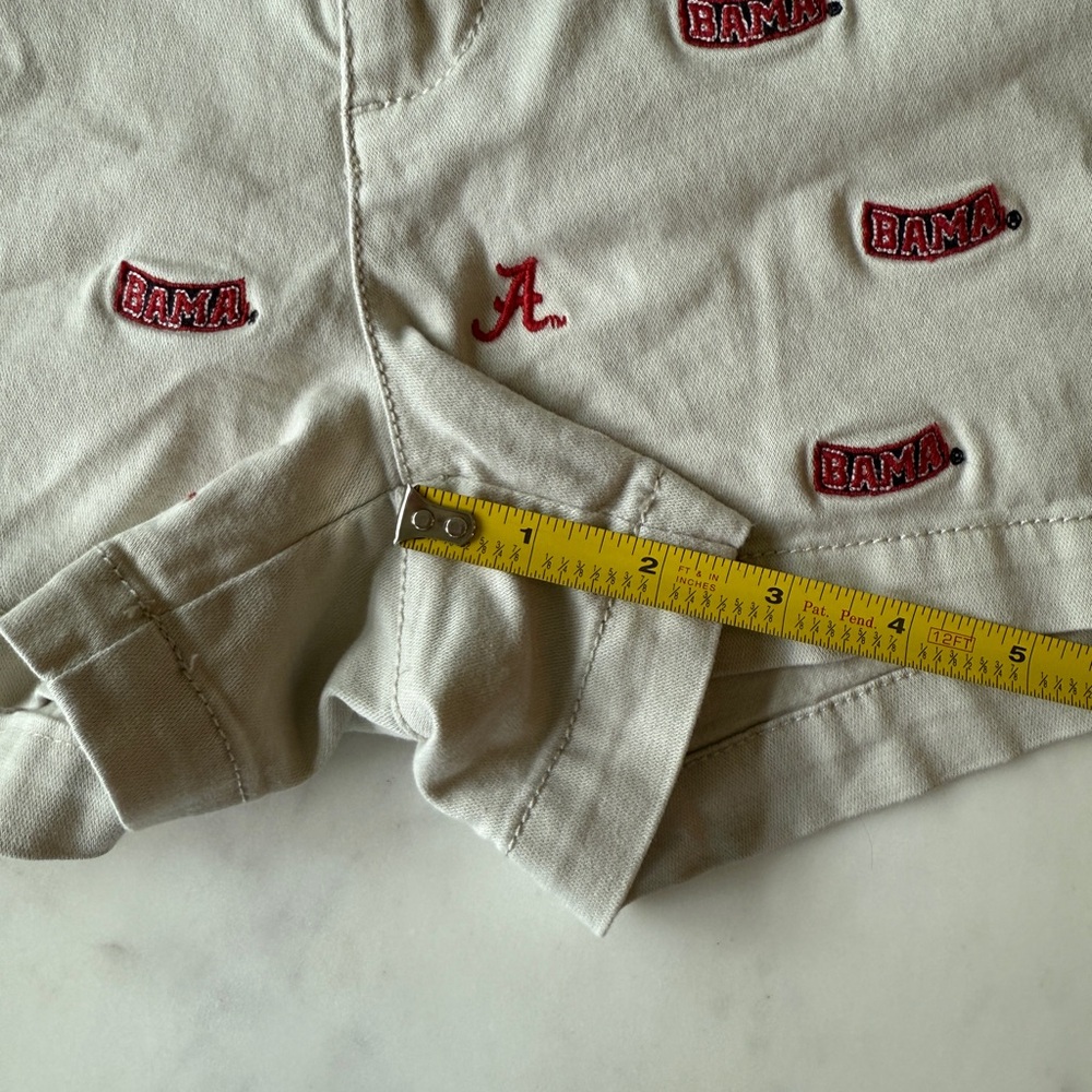 Vintage Y2K Alabama Crimson Tide, Bama Logo Embroidered Micro Shorts, size 0 - Picture 5 of 6